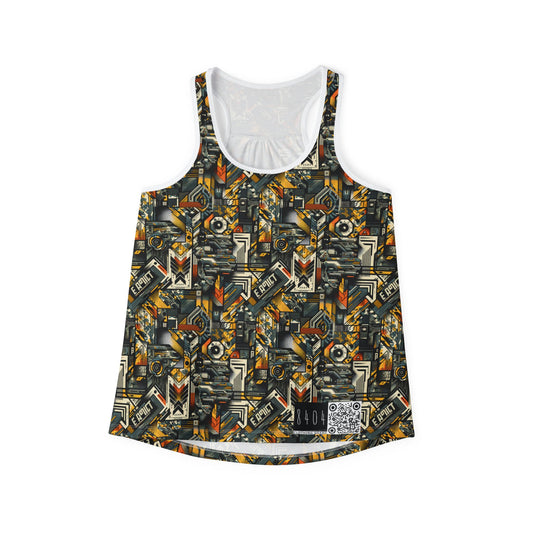 Digital Punk Futuristic Grunge Women's Tank Top - 8404 Design-49