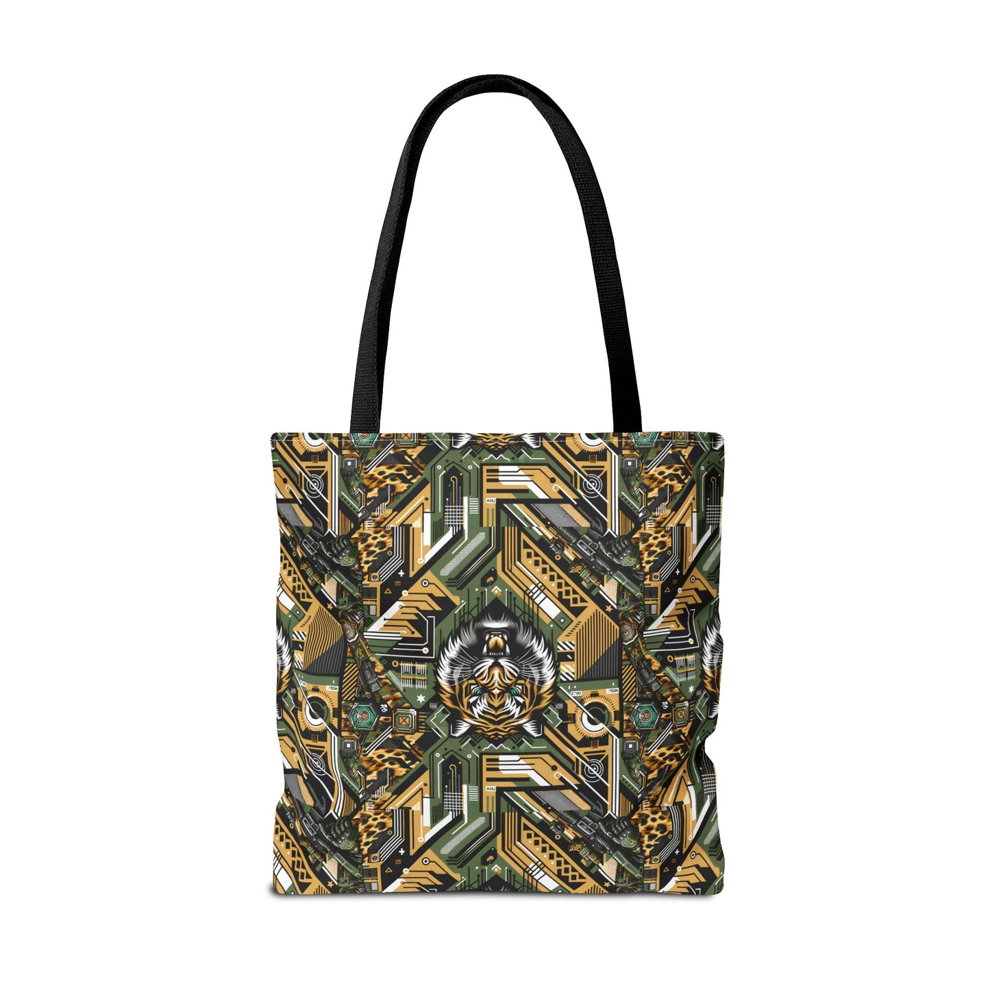 Neo-Camo Fusion Tech-Forward Streetwear Tote Bag - 8404 Design-58