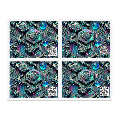 Tech-Infused Futurism Sleek Tech Edge Sticker Sheets - 8404 Design-46