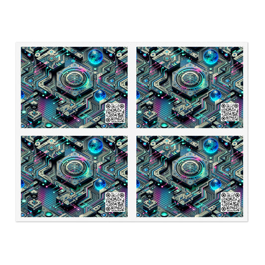 Tech-Infused Futurism Sleek Tech Edge Sticker Sheets - 8404 Design-46