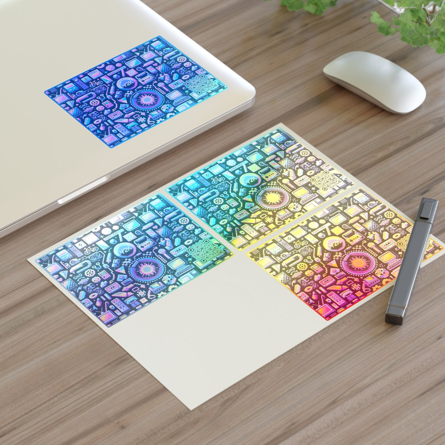 Digital Nostalgia Modern Retro Fusion Sticker Sheets - 8404 Design-64