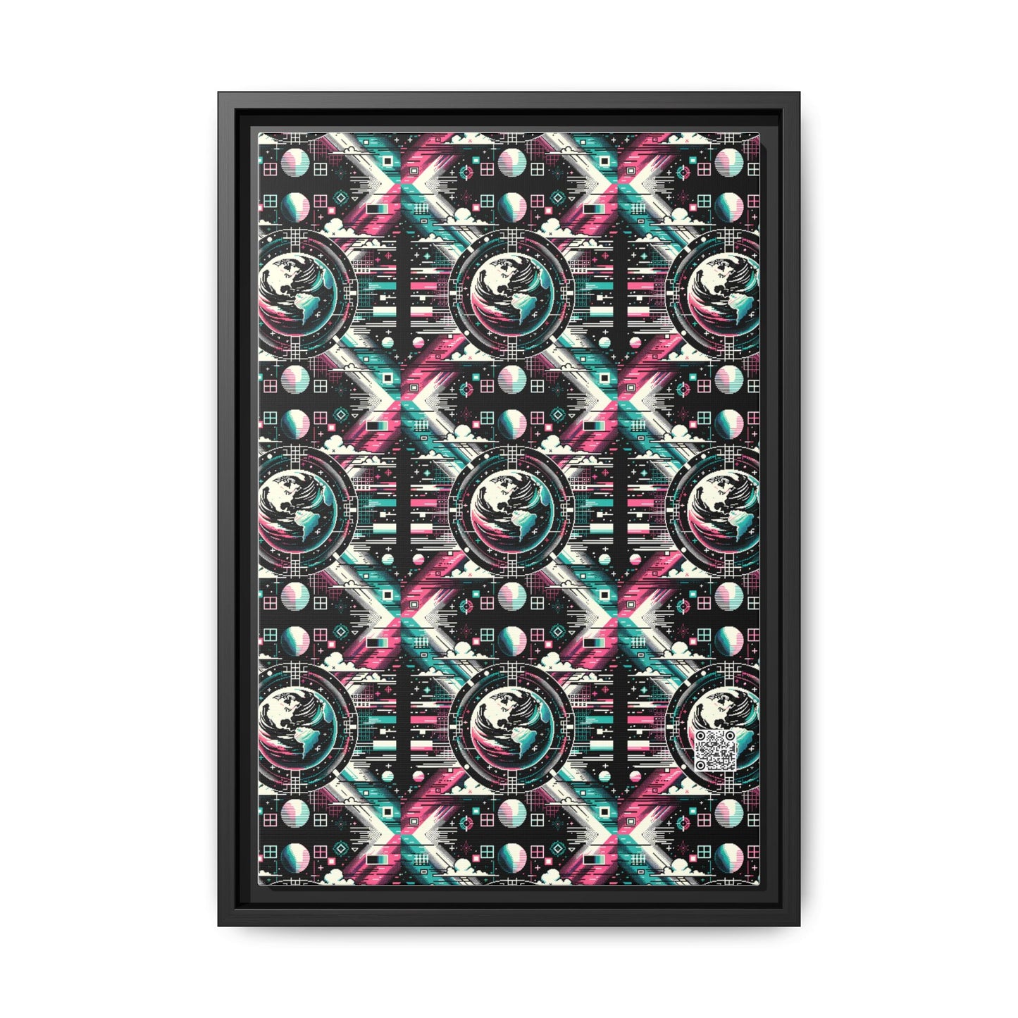 Digital Artistry Digital-native Streetwear Matte Canvas, Framed (multi-color) - 8404 Design-62 B