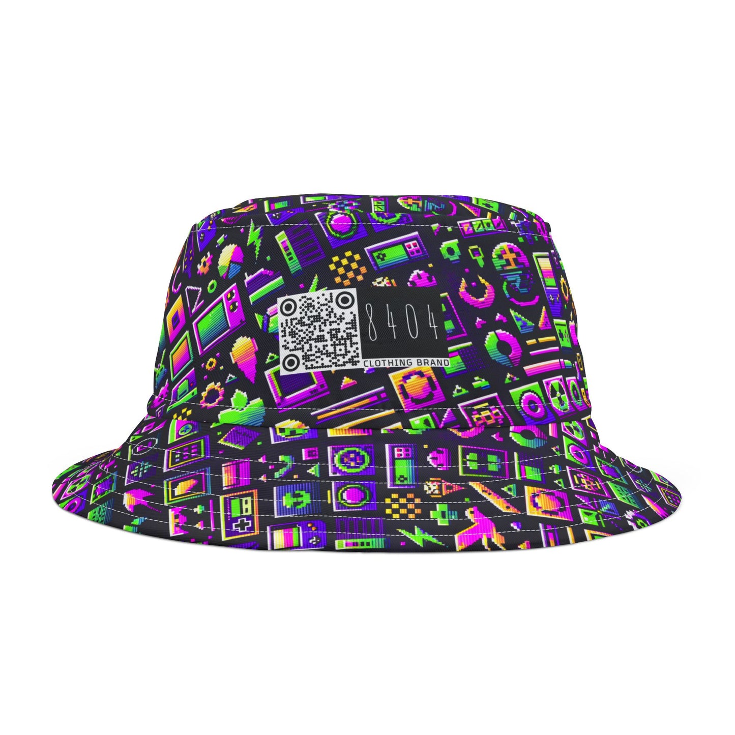 Digital Nostalgia Remix Modern Vintage Fusion Bucket Hat - 8404 Design-49