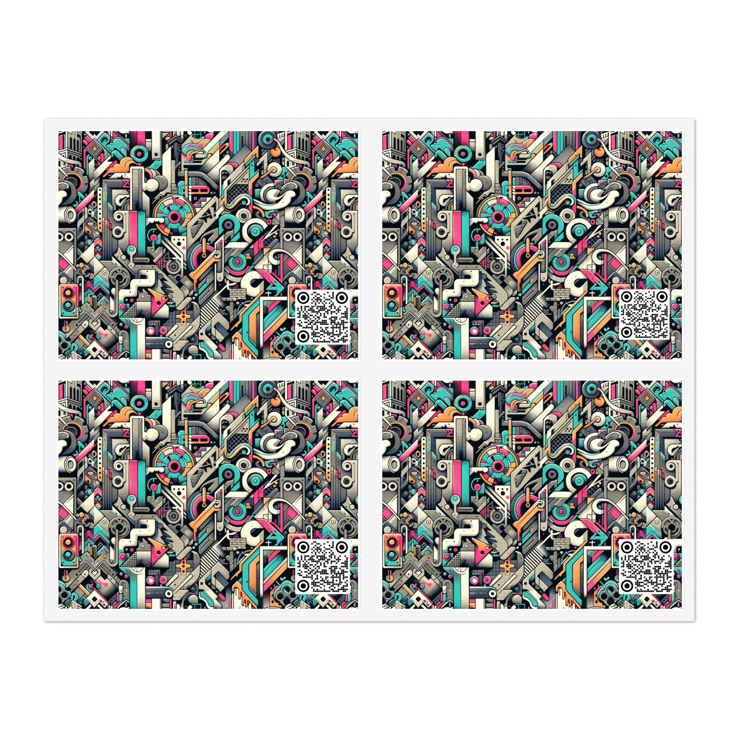 Digital Street Art Urban Street Style Sticker Sheet - 8404 Design-74