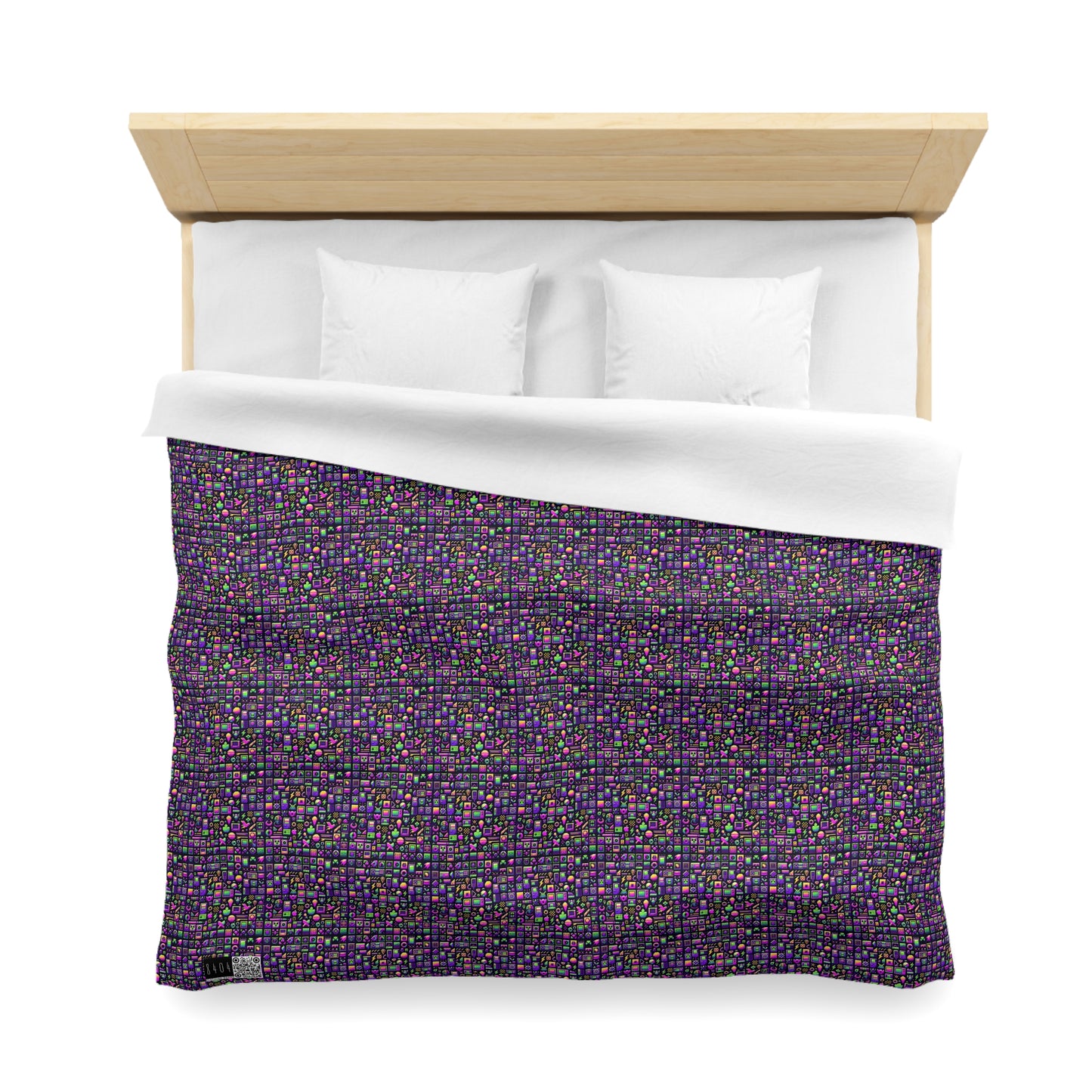 Digital Nostalgia Remix Modern Vintage Fusion Microfiber Duvet Cover - 8404 Design-49