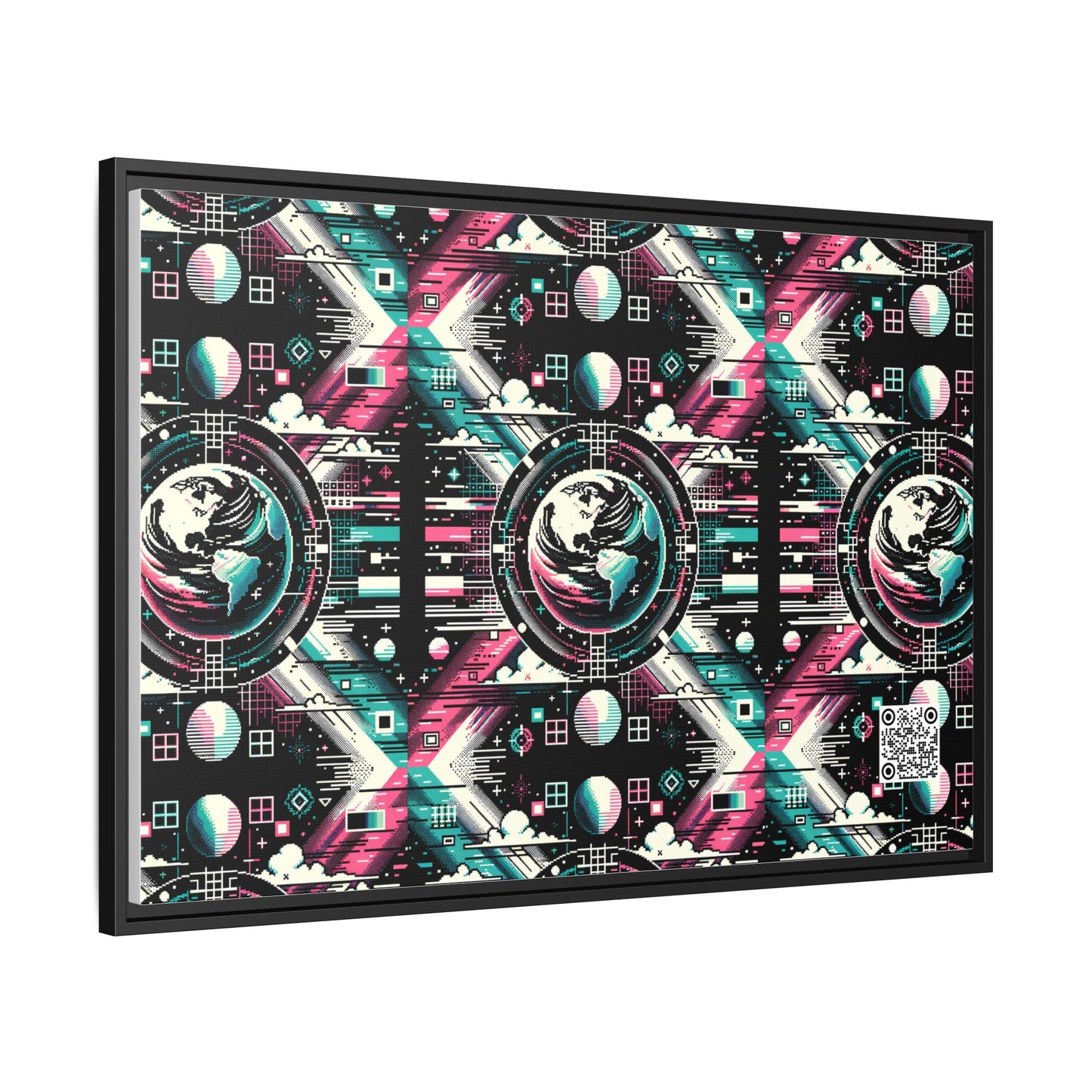 Digital Artistry Digital-native Streetwear Matte Canvas, Framed (multi-color) - 8404 Design-62 A