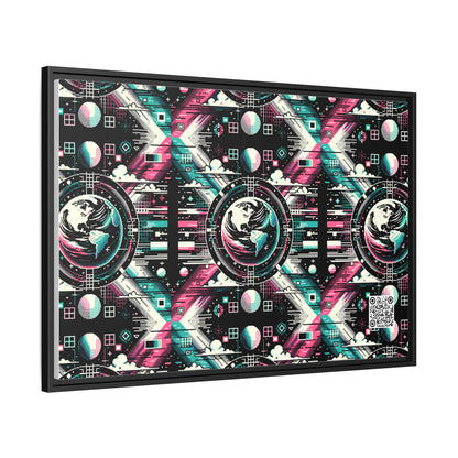 Digital Artistry Digital-native Streetwear Matte Canvas, Framed (multi-color) - 8404 Design-62 A
