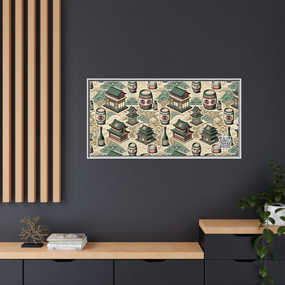 Cultural Artisanal Fusion Contemporary Cultural Elegance Matte Canvas, Framed (multi-Color) - 8404 Design-68 B