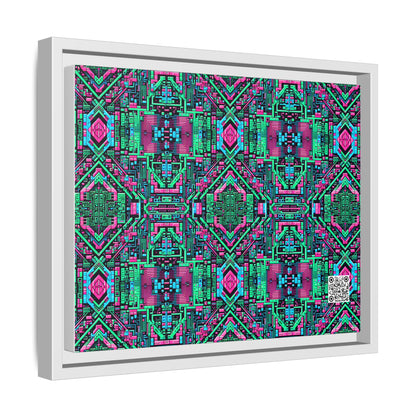 Digital Glitch Vibes Tech-Inspired Streetwear Matte Canvas, Framed (multi-Color) - 8404 Design-71 A