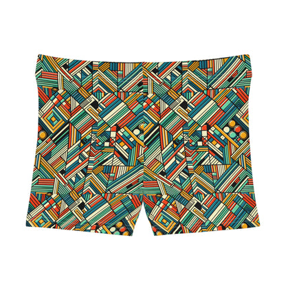 Abstract Graphic Art Modern Artistic Expression Women's Shorts - 8404 Design-67