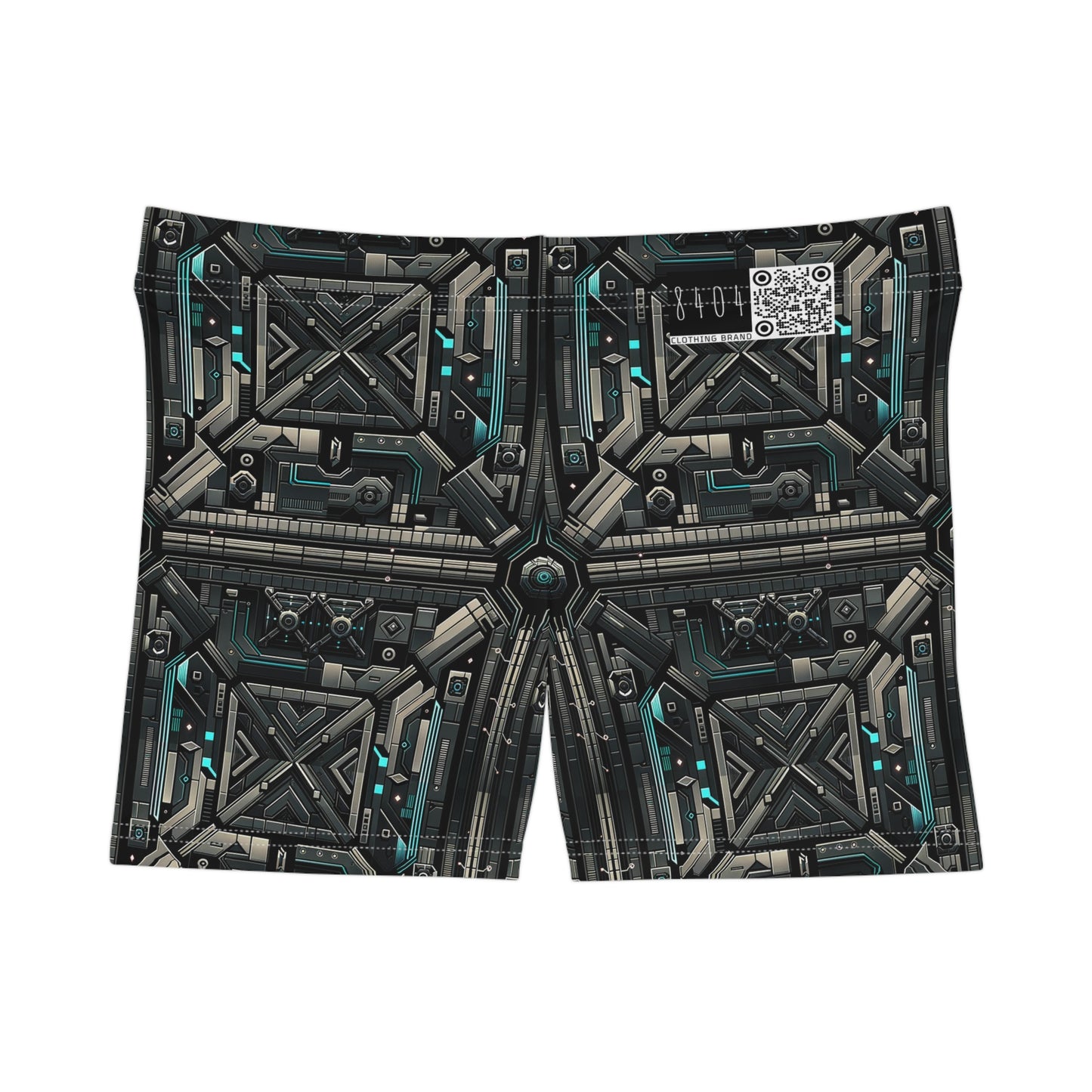 Tech Noir Futuristic Tech Aesthetic with a Dark Twist Women's Shorts - 8404 Design-59
