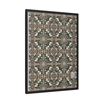 Cyber Garden Party Tech Garden Extravaganza Matte Canvas, Framed (multi-Color) - 8404 Design-66 A