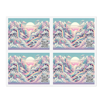 Digital Dreamland Whimsical and Nostalgic Streetwear With a Digital Twist Sticker Sheets - 8404 Design-59