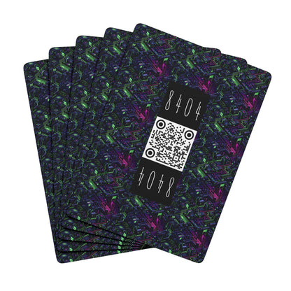 Tech Noir Futuristic Cyberpunk Poker Playing Cards - 8404 Design-55 S