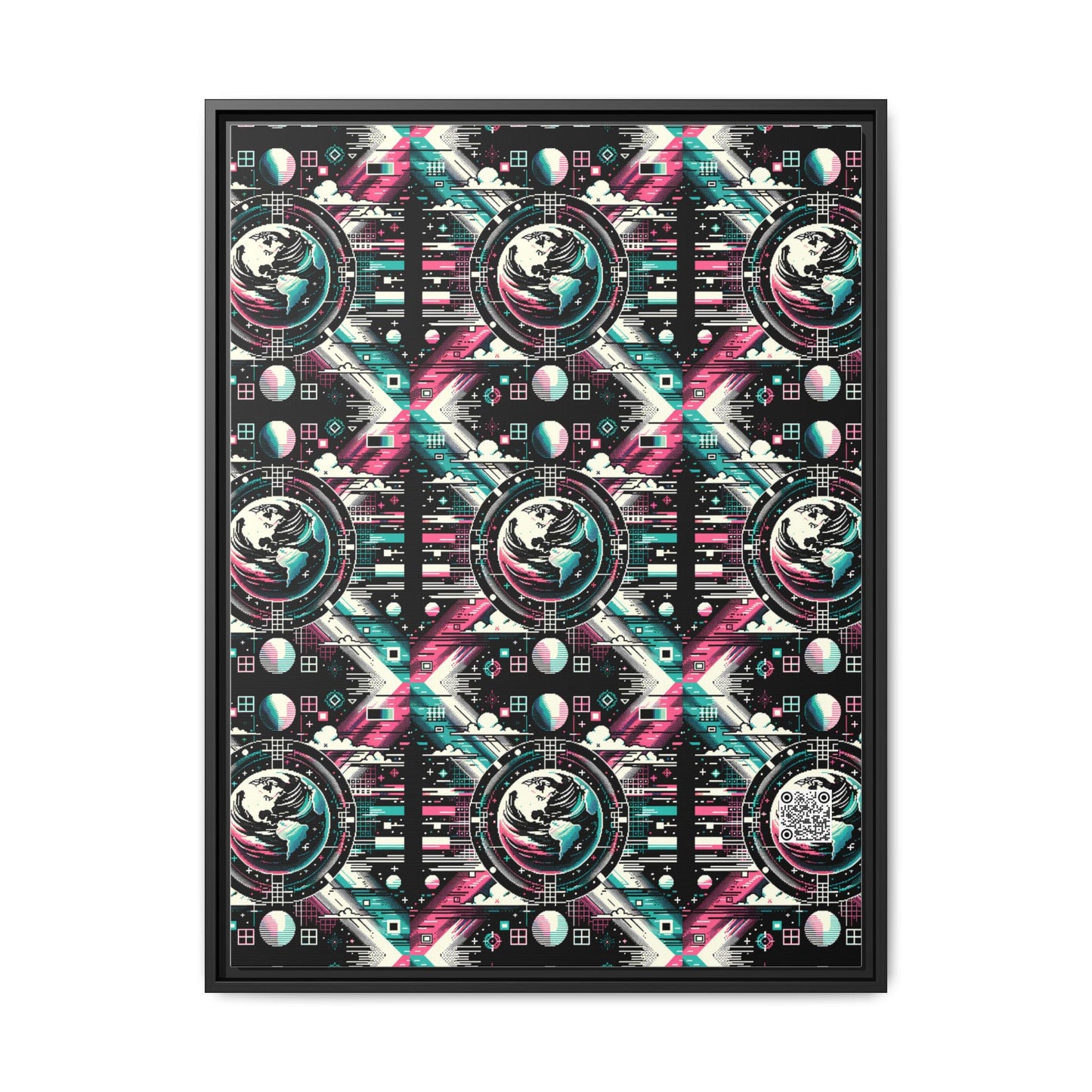 Digital Artistry Digital-native Streetwear Matte Canvas, Framed (multi-color) - 8404 Design-62 A