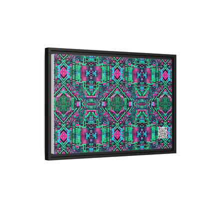 Digital Glitch Vibes Tech-Inspired Streetwear Matte Canvas, Framed (multi-Color) - 8404 Design-71 B