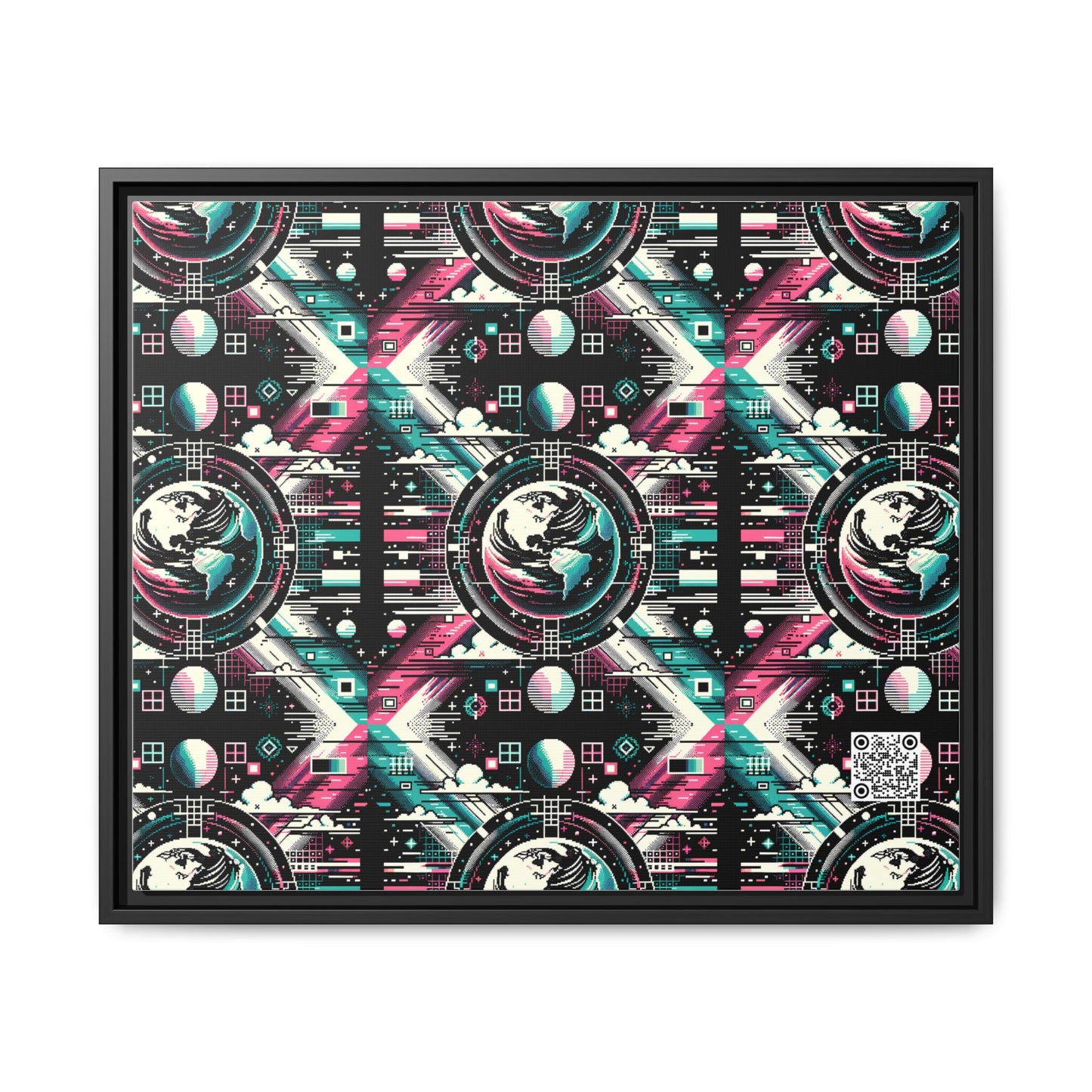 Digital Artistry Digital-native Streetwear Matte Canvas, Framed (multi-color) - 8404 Design-62 B