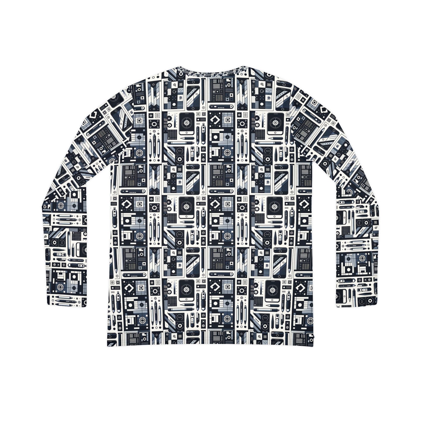 Minimalist Athleisure Minimalist Tech Women's Long Sleeve V-Neck Shirt - 8404 Design-60