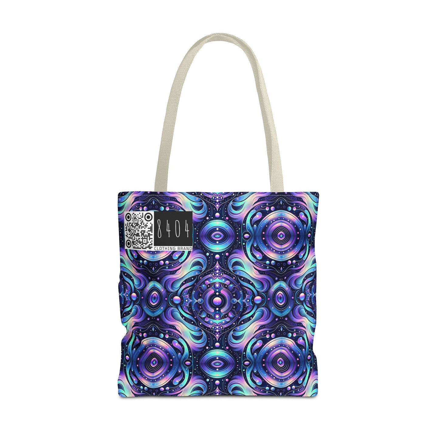 Iridescent Tech Fusion Tech-Forward Streetwear Tote Bag - 8404 Design-62