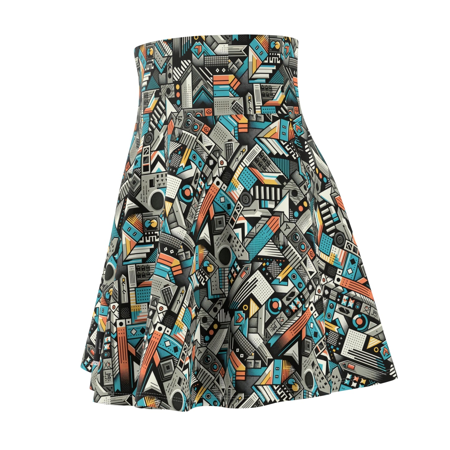 Digital Street Art Urban Street Style Women's Skater Skirt - 8404 Design-81