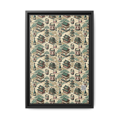 Cultural Artisanal Fusion Contemporary Cultural Elegance Matte Canvas, Framed (multi-Color) - 8404 Design-68 B