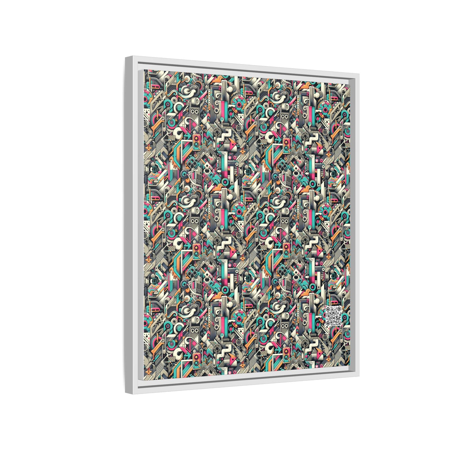 Digital Street Art Urban Street Style Matte Canvas, Framed (multi-color) - 8404 Design-74 B