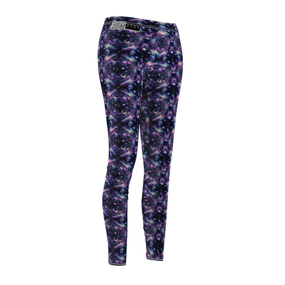 Galactic Hues Tech-Forward Cosmic Fusion Women's Cut & Sew Casual Leggings - 8404 Design-41