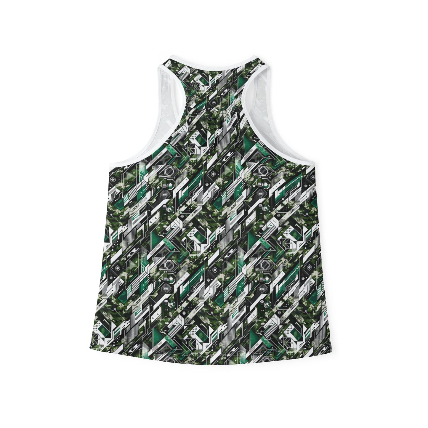 Tech Camo Fusion Tech-Forward Streetwear With a Futuristic Edge Women's Tank Top - 8404 Design-63