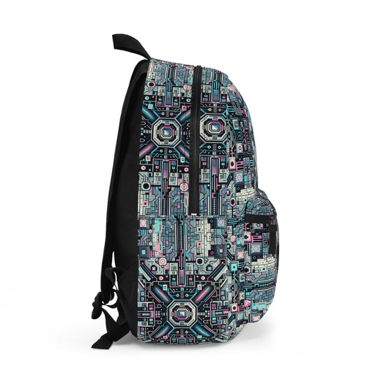 Digital Renaissance Tech-Forward Maximalism Backpack - 8404 Design-44