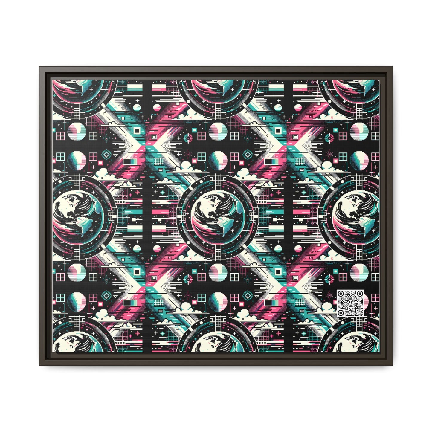 Digital Artistry Digital-native Streetwear Matte Canvas, Framed (multi-color) - 8404 Design-62 B