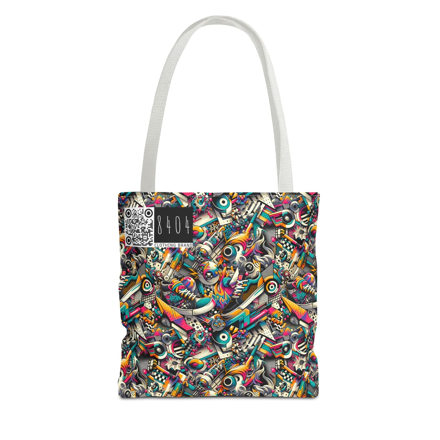 Urban Graffiti Fusion Eclectic Street Art Meets Modern Tech Culture Tote Bag - 8404 Design-55