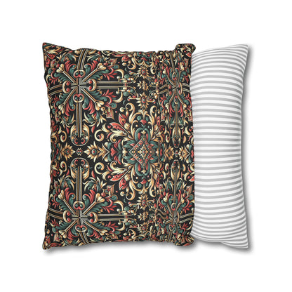 Streetwear Renaissance Artistic Clash of Old and New Faux Suede Square Pillowcase - 8404 Design-46