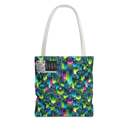 Tech-Infused Neon Tech-Forward Streetwear Tote Bag - 8404 Design-65