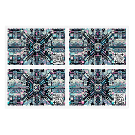 Digital Renaissance Tech-Forward Maximalism Sticker Sheets - 8404 Design-44