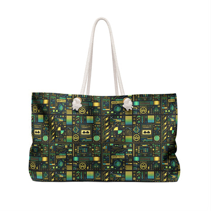 Digital Dystopia Tech Noir Weekender Bag - 8404 Design-57