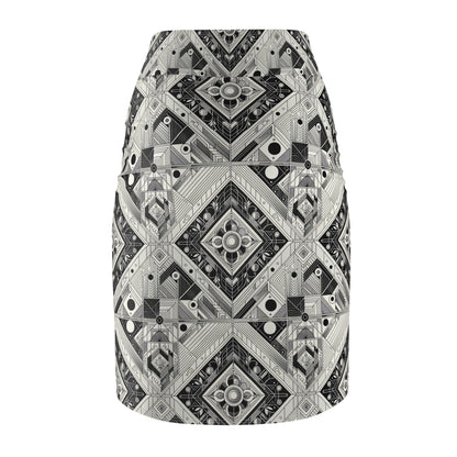 Tech Minimalism Minimalist Tech Women's Pencil Skirt - 8404 Design-54