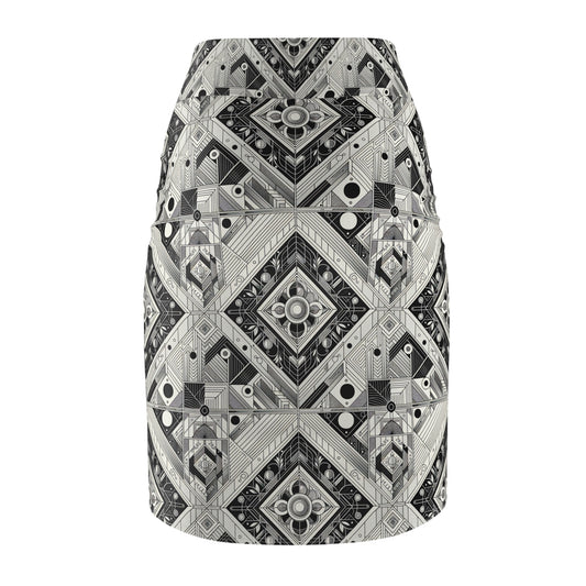 Tech Minimalism Minimalist Tech Women's Pencil Skirt - 8404 Design-54