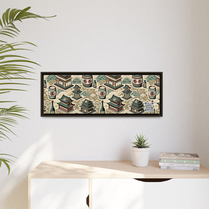 Cultural Artisanal Fusion Contemporary Cultural Elegance Matte Canvas, Framed (multi-Color) - 8404 Design-68 B
