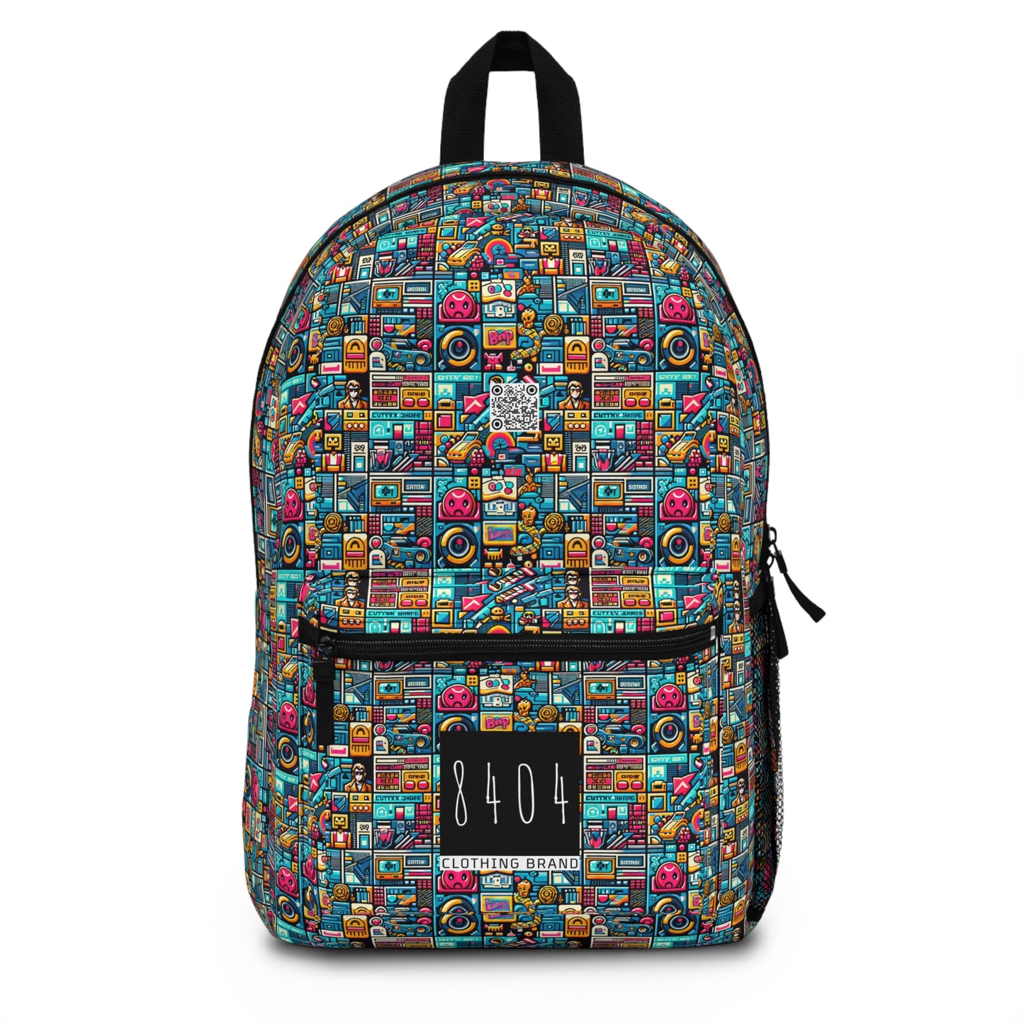 Digital Pop Culture Mashup Maximalist Pop Backpack - 8404 Design-47