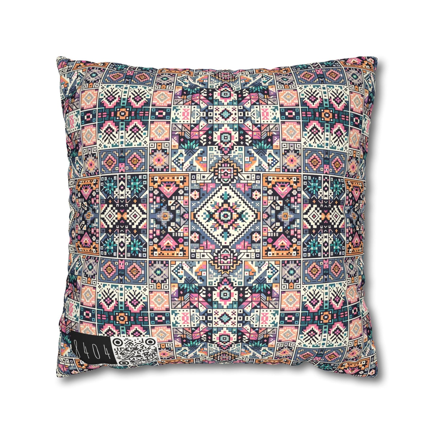 Faux Suede Square Pillowcase - 8404 Design-02