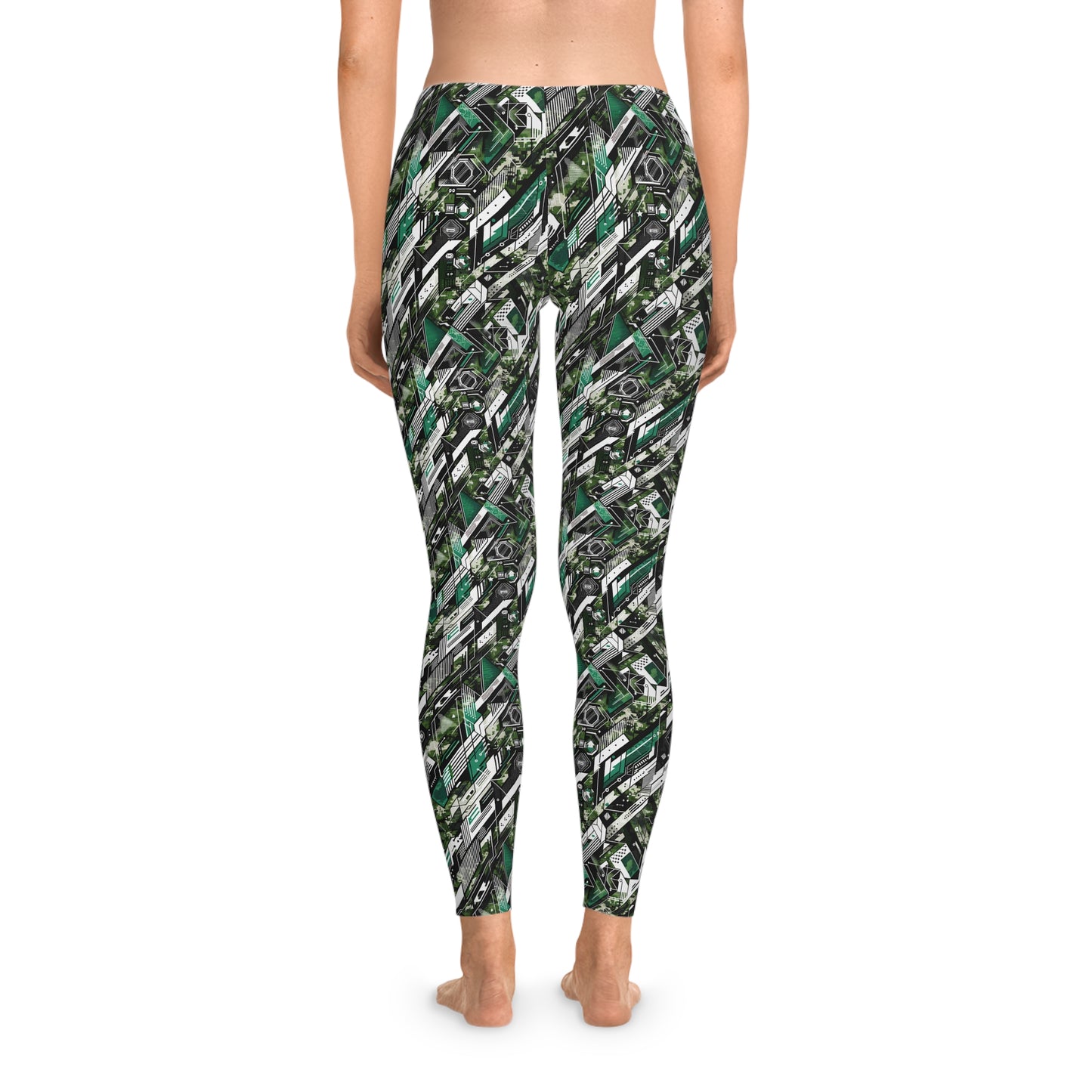 Tech Camo Fusion Tech-Forward Streetwear With a Futuristic Edge Stretch Leggings - 8404 Design-63