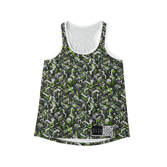 Graffiti Tech Fusion Bold Streetwear Fusion Women's Tank Top - 8404 Design-53