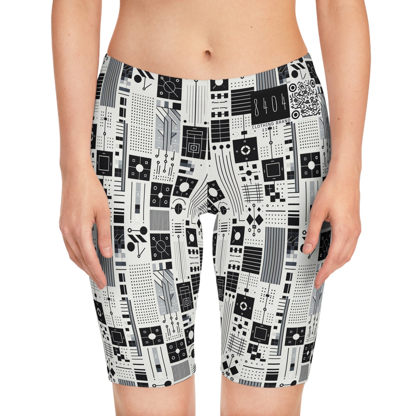 Digital Minimalism Minimalist Tech Women's Bike Shorts - 8404 Design-54