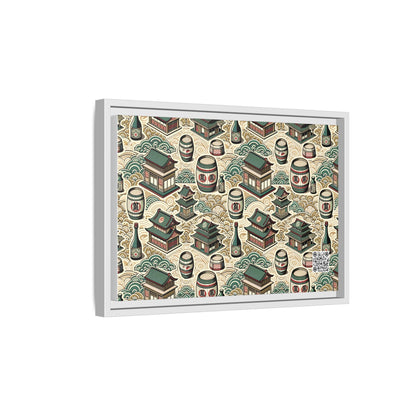 Cultural Artisanal Fusion Contemporary Cultural Elegance Matte Canvas, Framed (multi-Color) - 8404 Design-68 B
