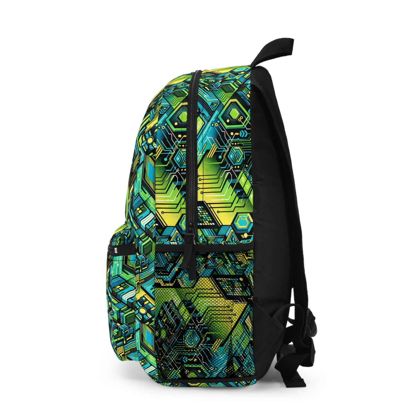 Tech-Infused Neon Tech-Forward Streetwear Backpack - 8404 Design-38