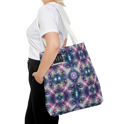 Iridescent Tech Fusion Tech-Forward Streetwear Tote Bag - 8404 Design-61