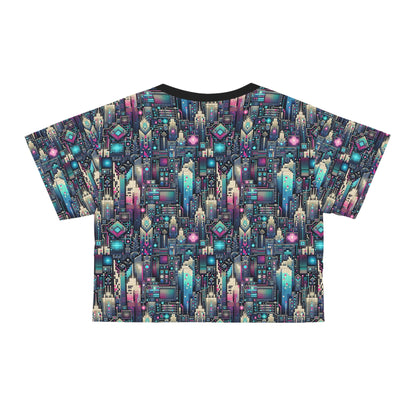 Digital Renaissance Tech-Forward Maximalism Crop Tee - 8404 Design-56