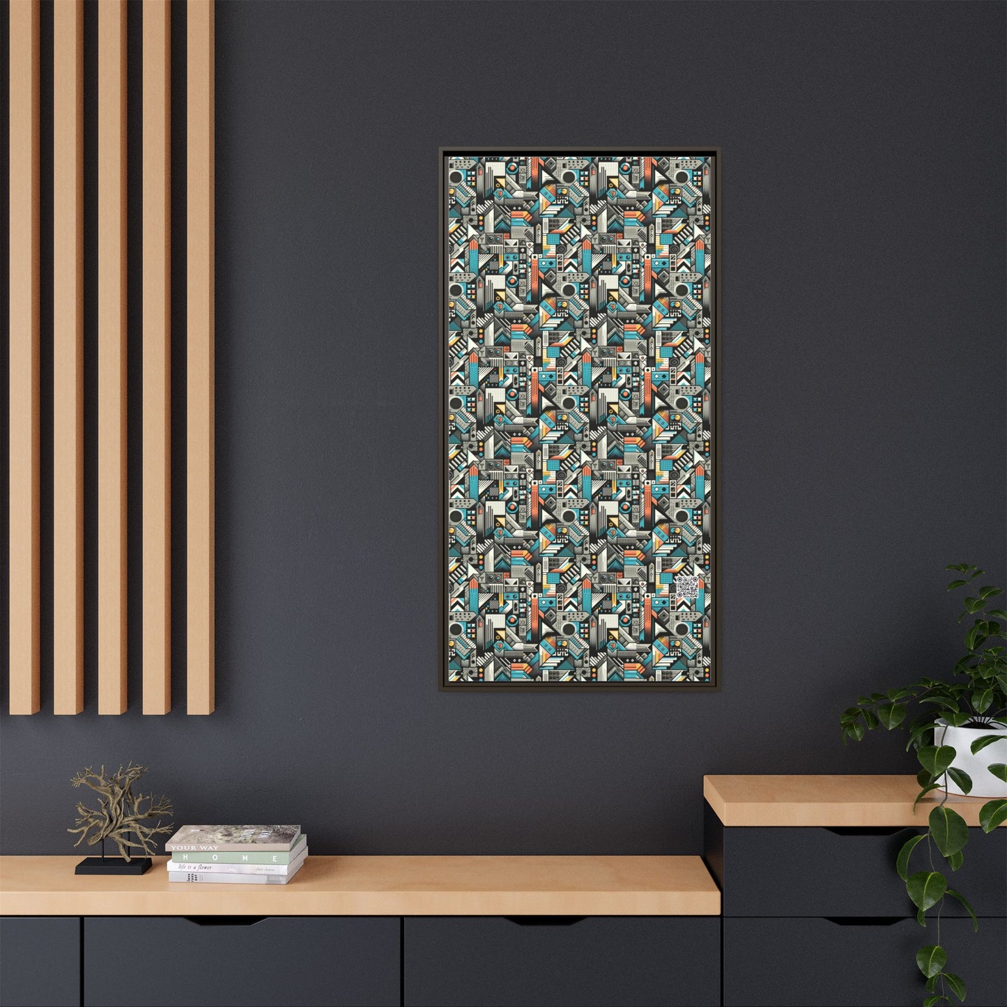 Digital Street Art Urban Street Style Matte Canvas, Framed (multi-color) - 8404 Design-81 B