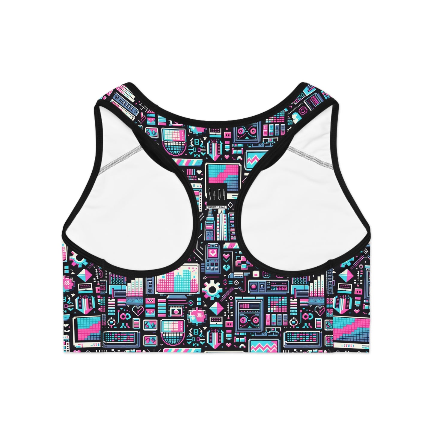 Digital Rebellion Youthful Streetwear with a Rebellious Digital Twist Sports Bra - 8404 Design-71