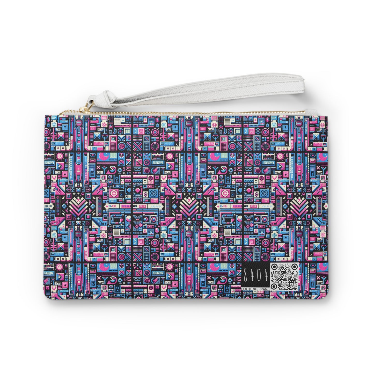 Digital Rebellion Youthful Streetwear with a Rebellious Digital Twist Clutch Bag - 8404 Design-65